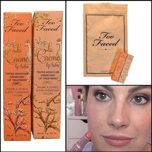 Too Faced La Creme Lip Balm 2-Tint Set Gift Bag